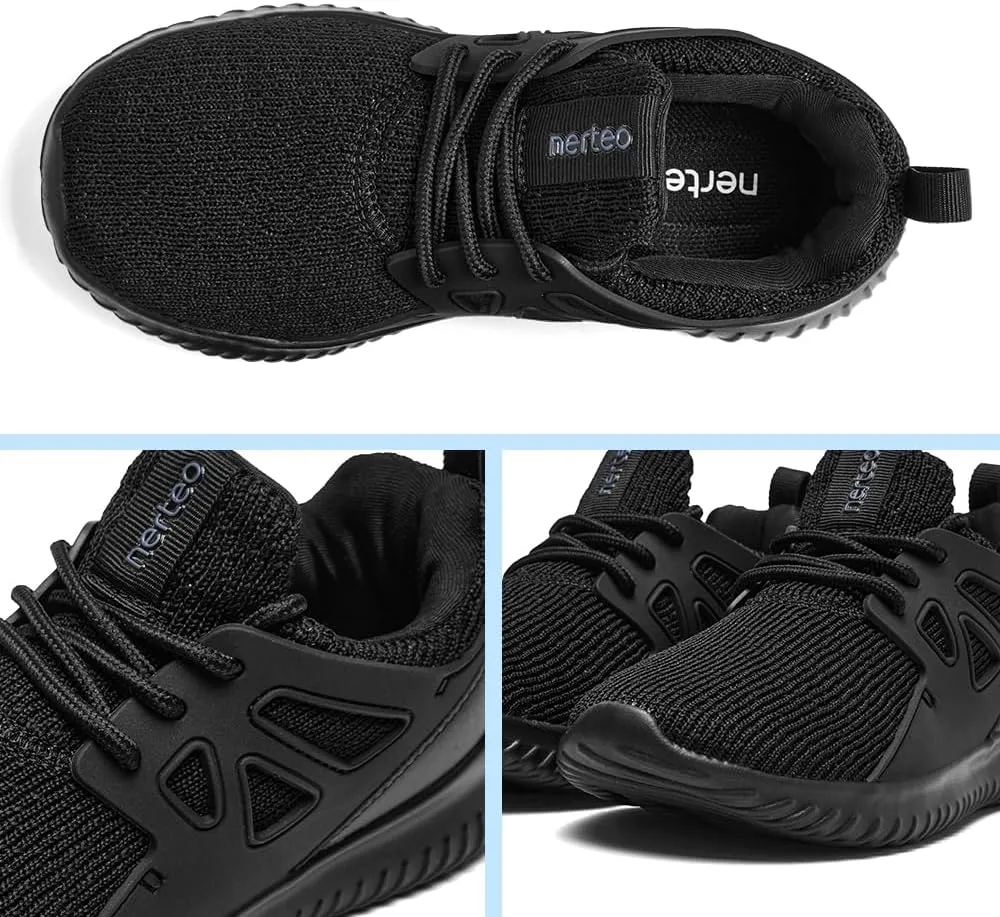 nerteo Girls Shoes Slip on Boys Kids Sneakers Lightweight Tennis Running Walking Gym Fashion Shoes for Little Kid/Big Kid