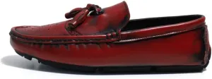 New Men's Loafers Square Toe Brogue Embossed Wingtips with Tassel Driving Loafers Flat Heel Lightweight Comfortable Party Outdoor Slip-ons