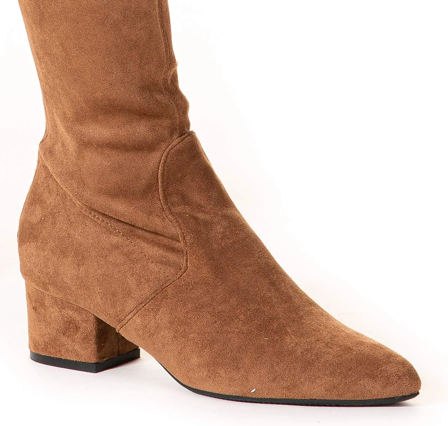 N.N.G Women Over the Knee Boots Thigh High Suede Block Winter Low Above Flat Long OTK Comfort Pointed toe