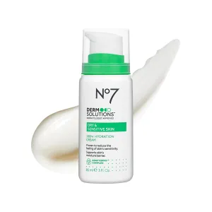 No7 Derm Solutions 100hr Hydrating Face Moisturizer - Face Cream Formulated with Ceramides, Niacinamide & Adaptogens to Help Maintain Moisture Barrier - For Sensitive & Dry Skin (3 Fl Oz)