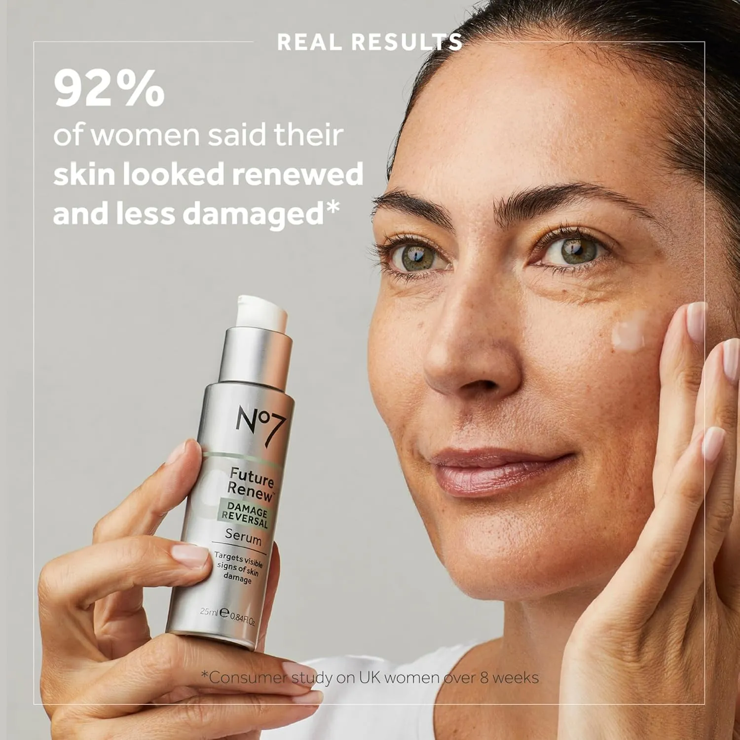 No7 Future Renew Damage Reversal Serum - Anti-Aging Face Serum for Glowing Skin - Hyaluronic Acid   Niacinamide for Sun Damage Reversal - Dermatologist-Approved, Sensitive Skin Suitable (0.84 Fl Oz)