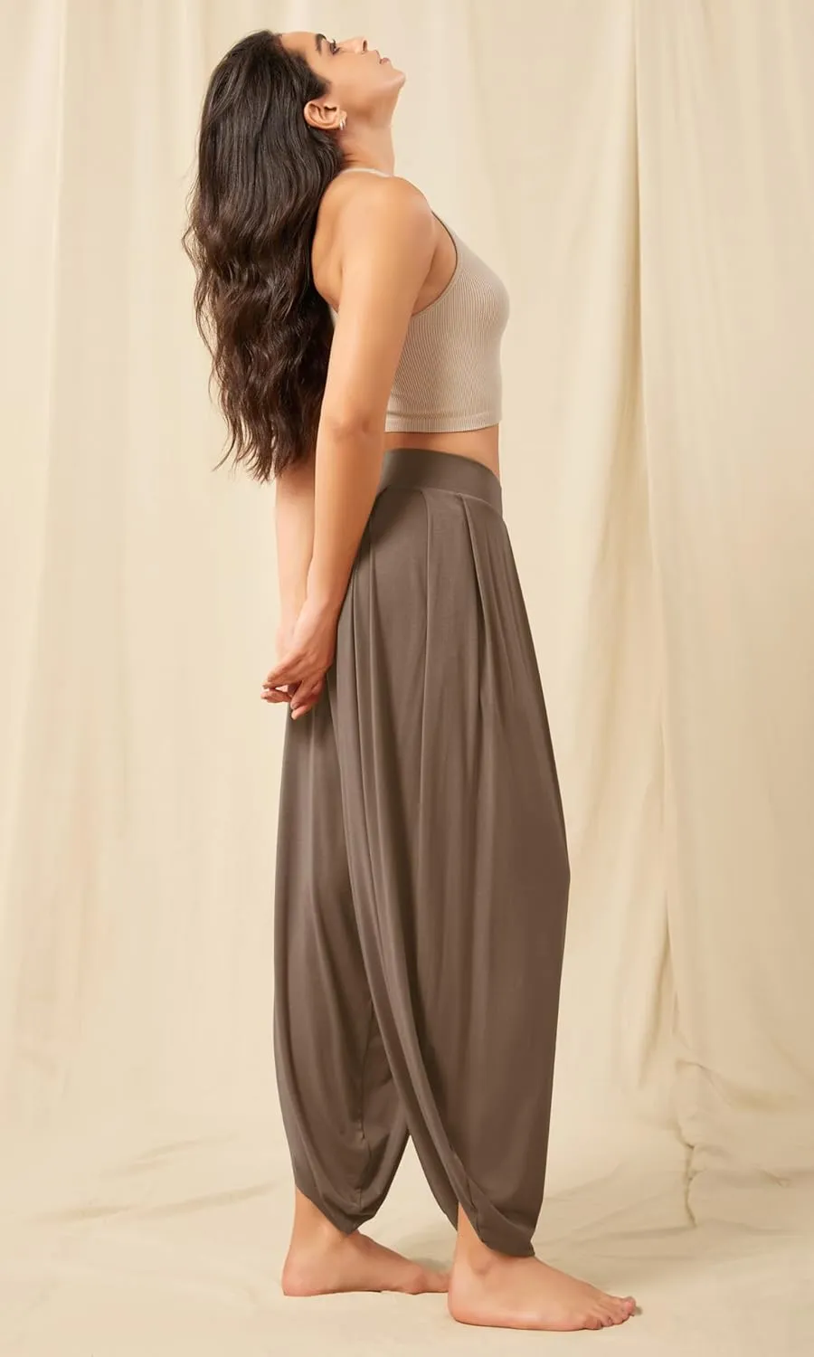 ODODOS Women's Wide Leg Pants with Pockets Lightweight Loose Draped Casual Palazzo Lounge Pajama Harem Pants