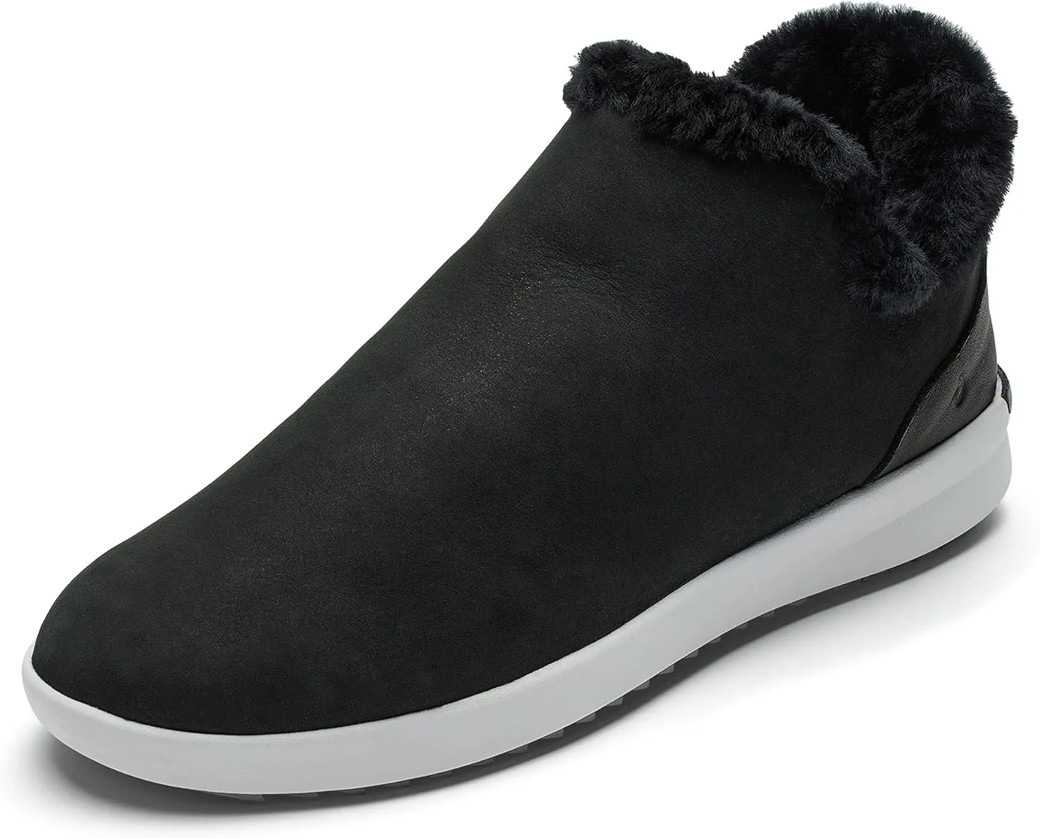 OLUKAI Malua Hulu Women's Boot, Soft & Comfortable Waterproof Nubuck Leather, Full-Grain Leather Heel with Elastic Panels, Slip-On Design