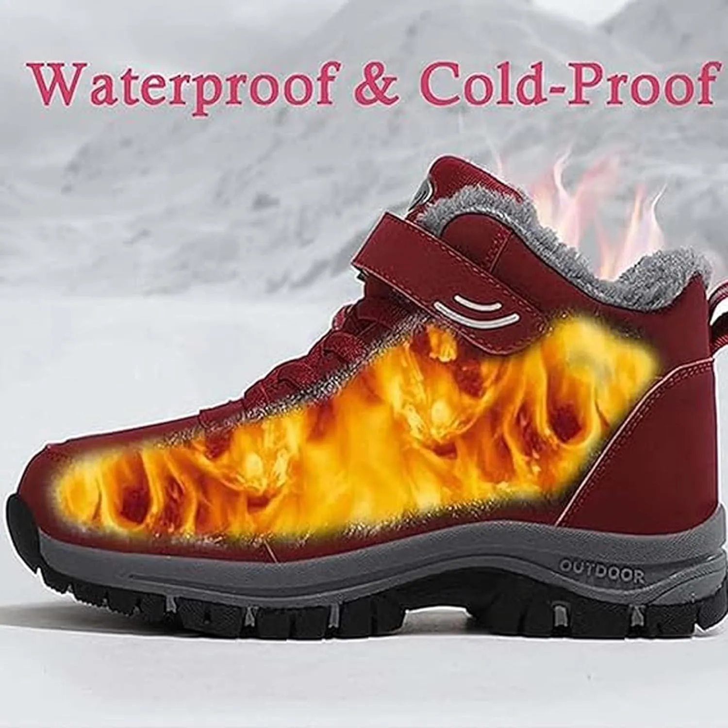 Orthoboots Pro - Ergonomic Winter Boots, Anti-Slip Cushioning Mountaineering Orthopedic Shoes, Waterproof Non-Slip Boots