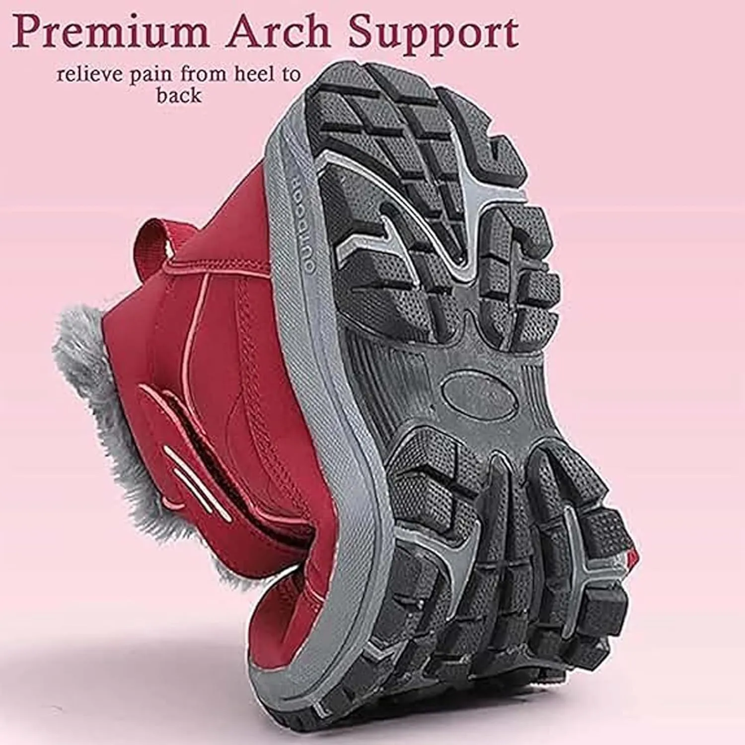 Orthoboots Pro - Ergonomic Winter Boots, Anti-Slip Cushioning Mountaineering Orthopedic Shoes, Waterproof Non-Slip Boots