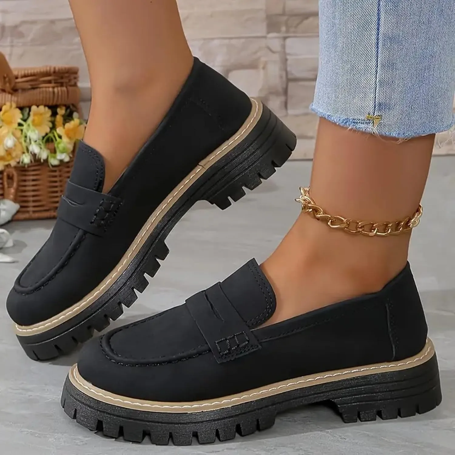 Orthoture Womens Shoes, Orthoture Orthopedic Platform Loafers, Womens Loafers Comfortable, Slip on Comfort Casual Fashion
