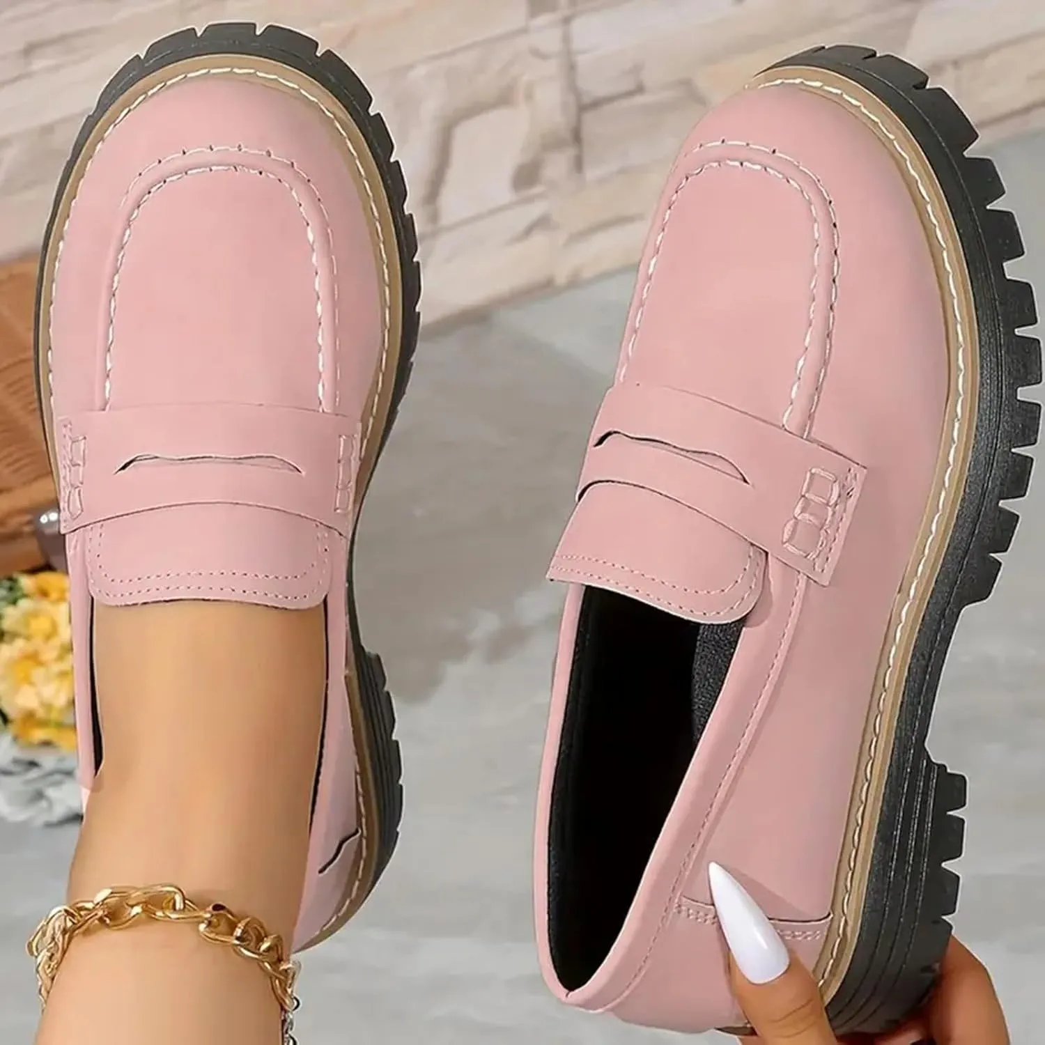 Orthoture Womens Shoes, Orthoture Orthopedic Platform Loafers, Womens Loafers Comfortable, Slip on Comfort Casual Fashion