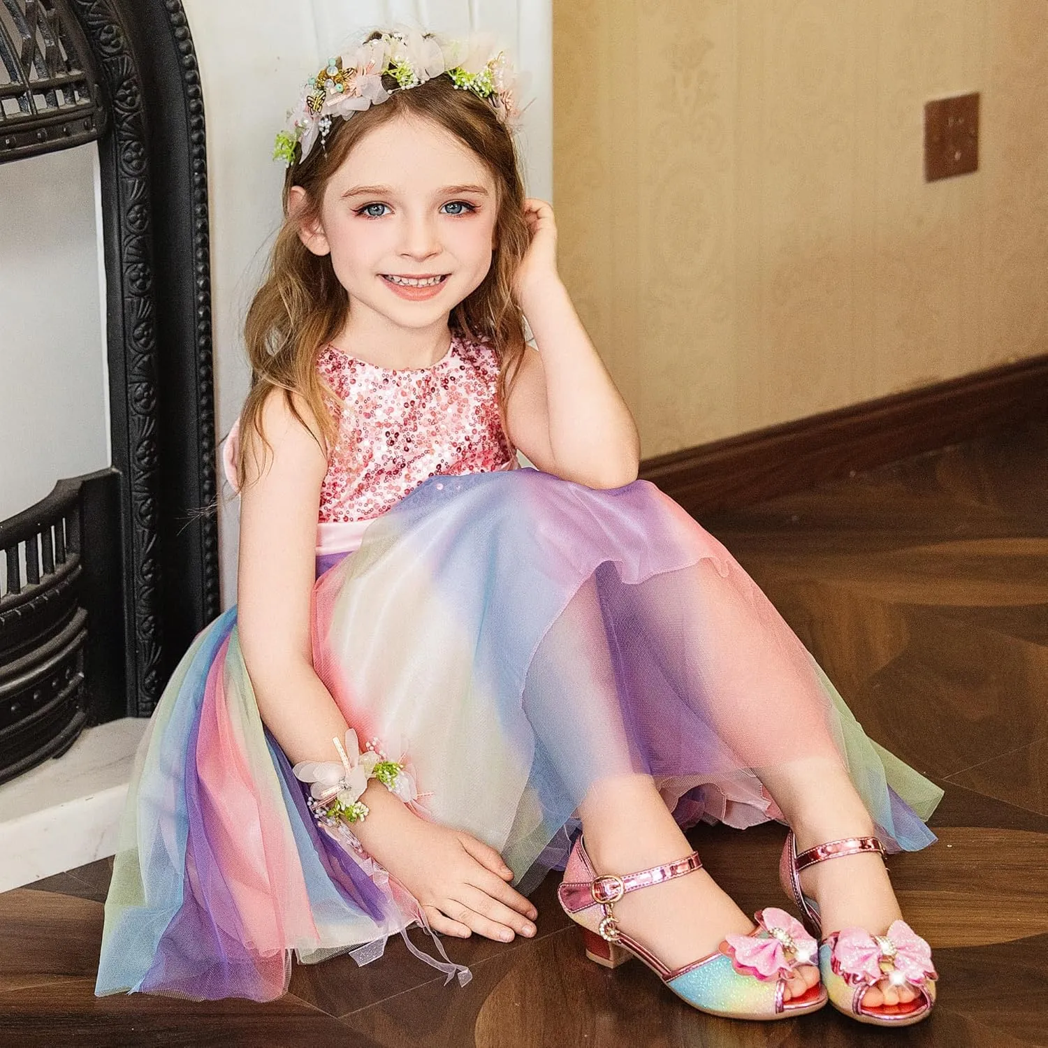 Osinnme Toddler Little Big Kid Girls Wedding Sandals