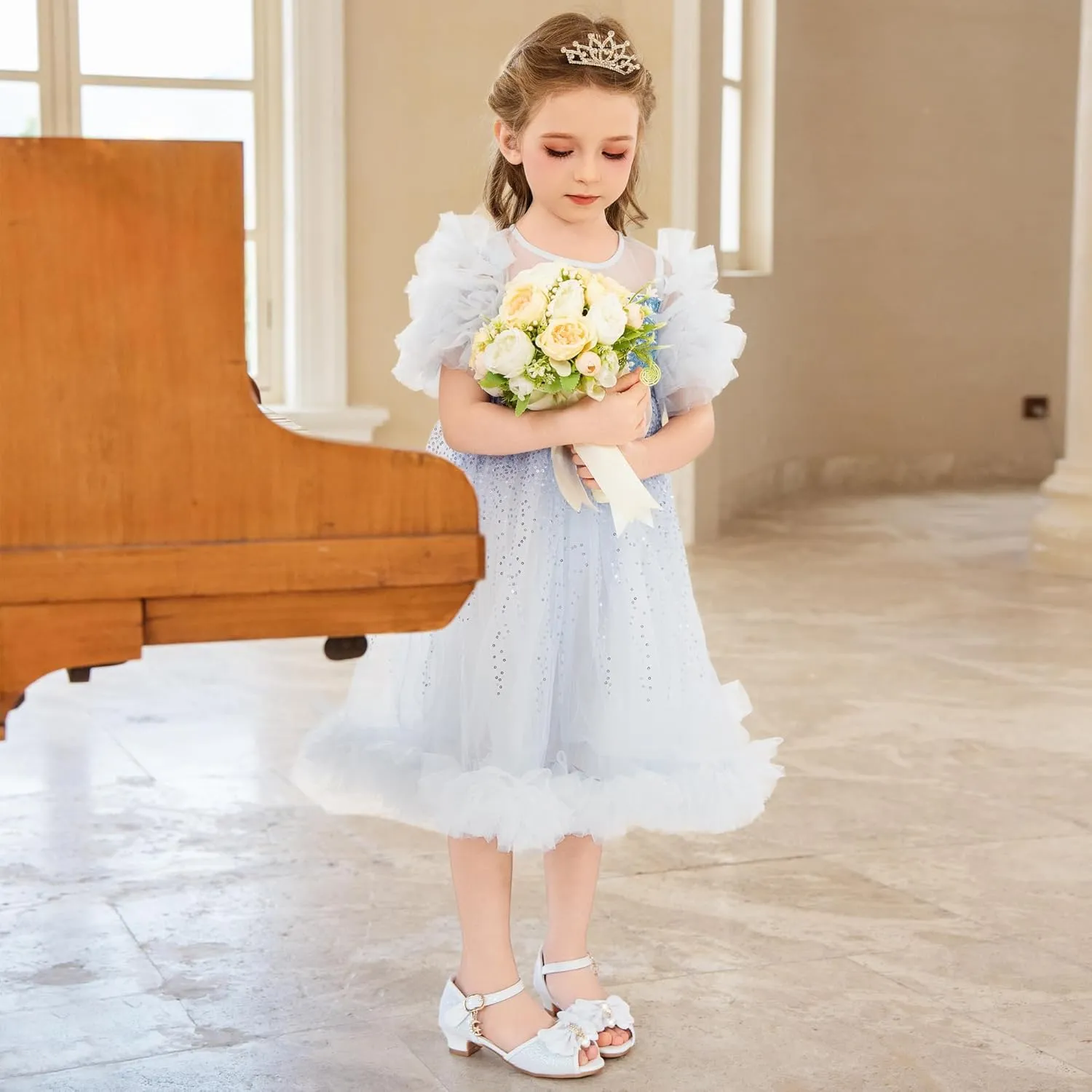 Osinnme Toddler Little Big Kid Girls Wedding Sandals