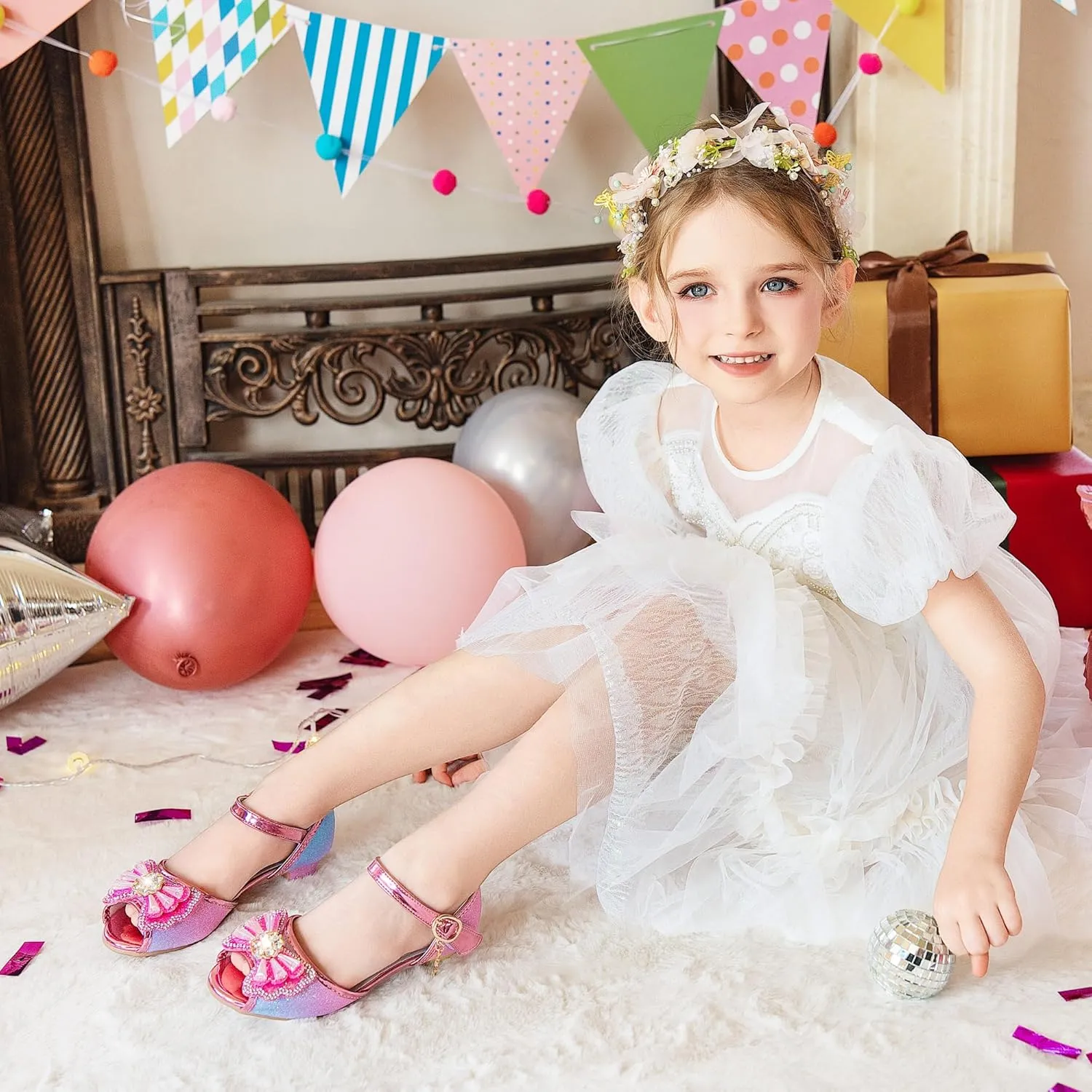 Osinnme Toddler Little Big Kid Girls Wedding Sandals