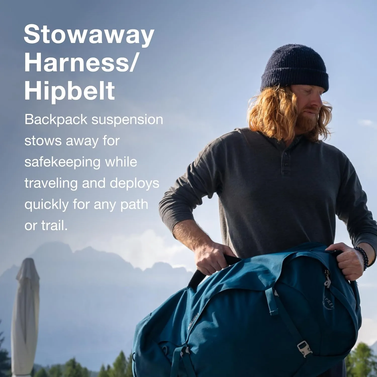 Osprey Farpoint 55L Men's Travel Backpack, Muted Space Blue