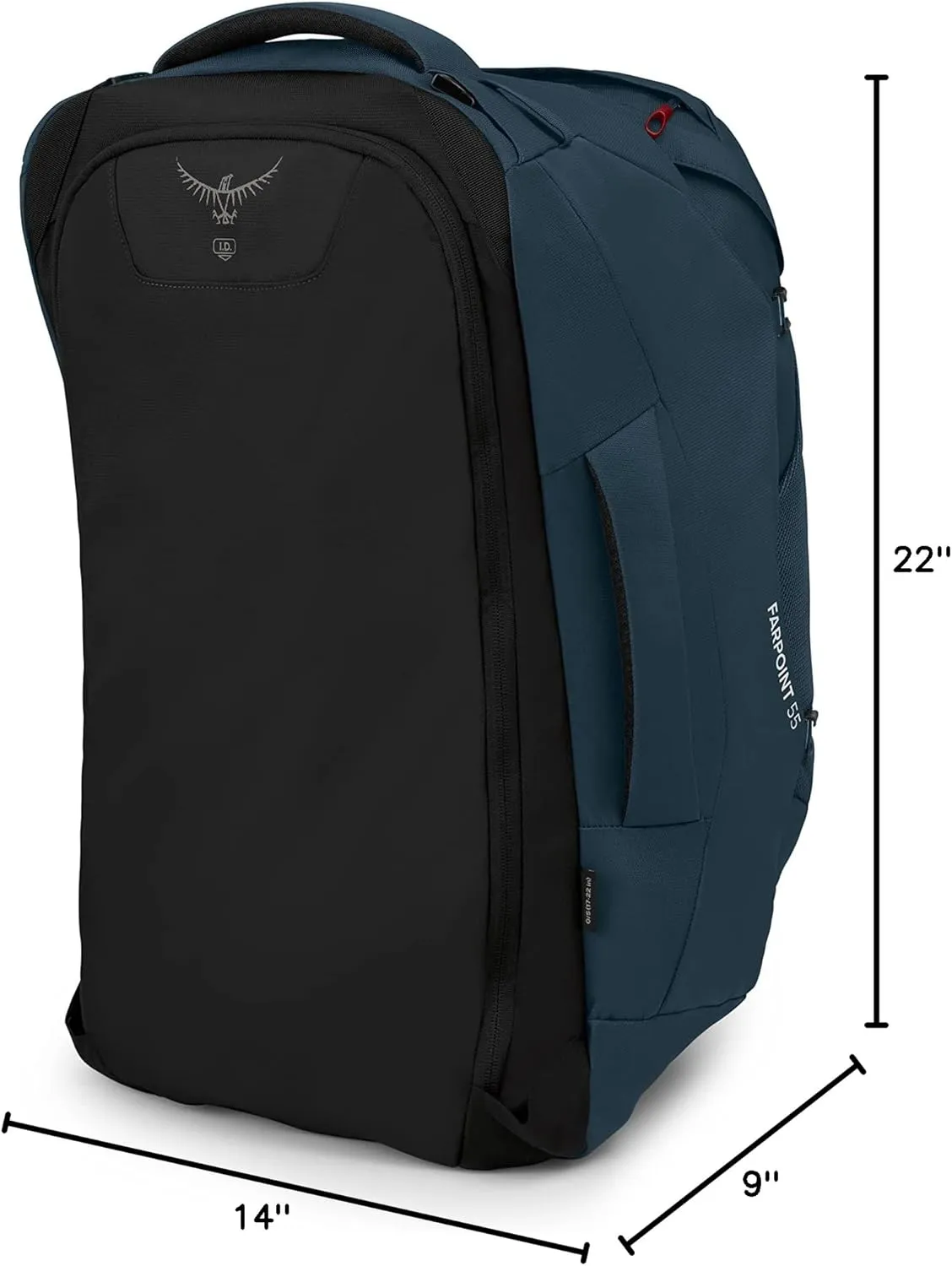 Osprey Farpoint 55L Men's Travel Backpack, Muted Space Blue