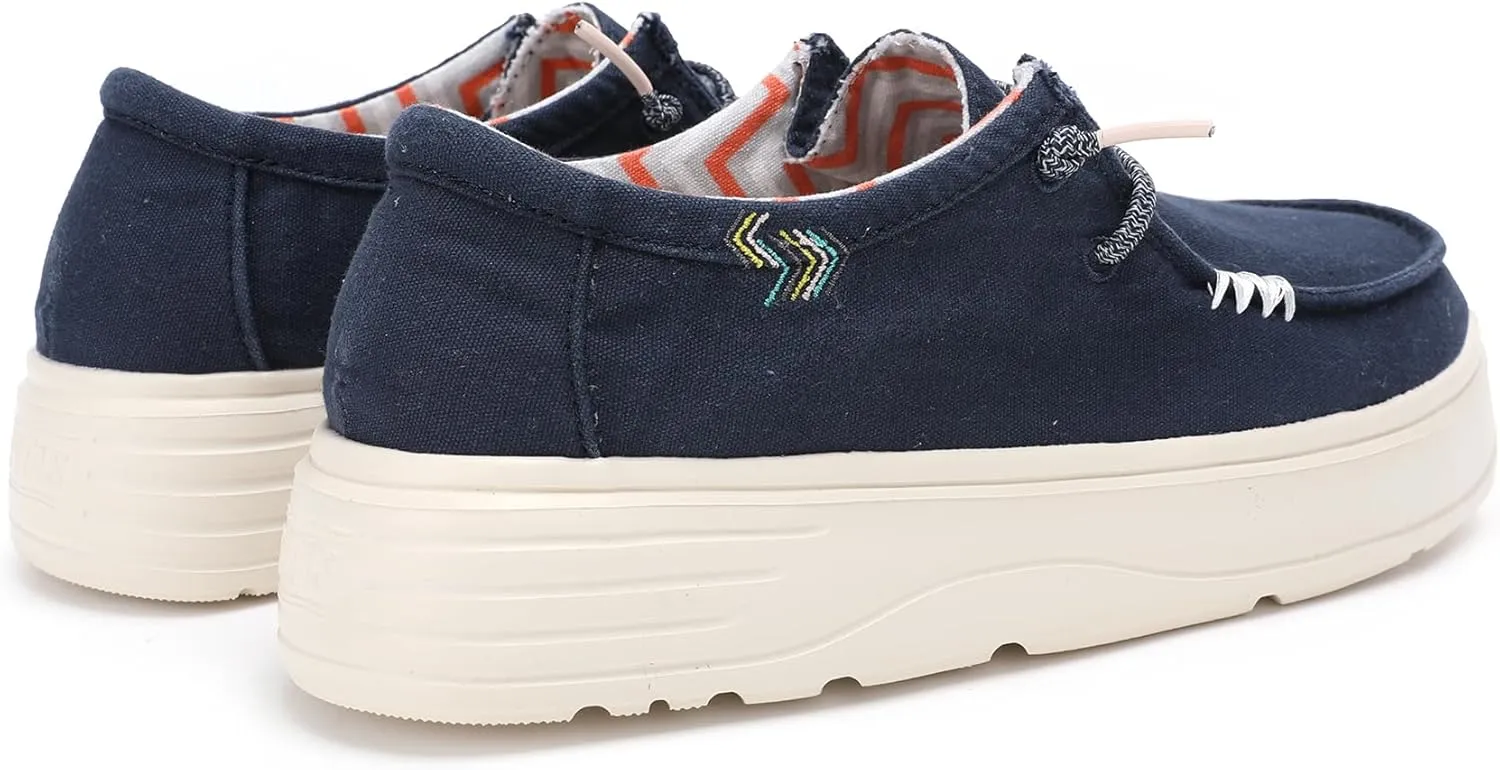 PITAS Natal Loafers for Women | Comfortable Slip-On Shoes | Women’s Casual Boat Shoes | Ultralight & Stylish | Dark Blue