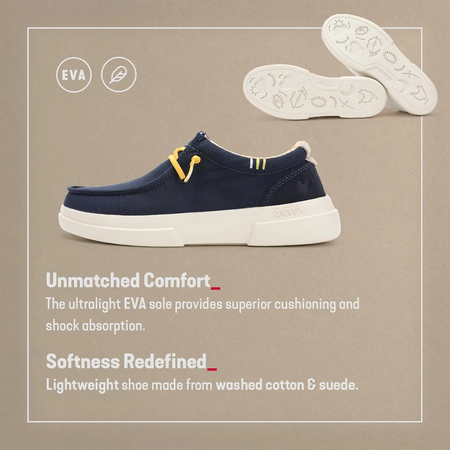 PITAS Sirmione Loafers for Women | Comfortable Casual Shoes | Women’s Ultralight Slip-On Shoes | Navy