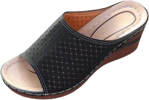 platform mules, women's washable for breathable, sports, leisure, summer shoes, beach sandals, comfortable, trendy with rhinestones,