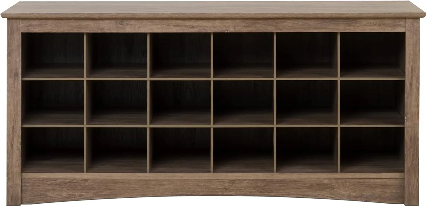 Prepac Entryway Shoe Cubbie Bench, unspecified, Drifted Gray