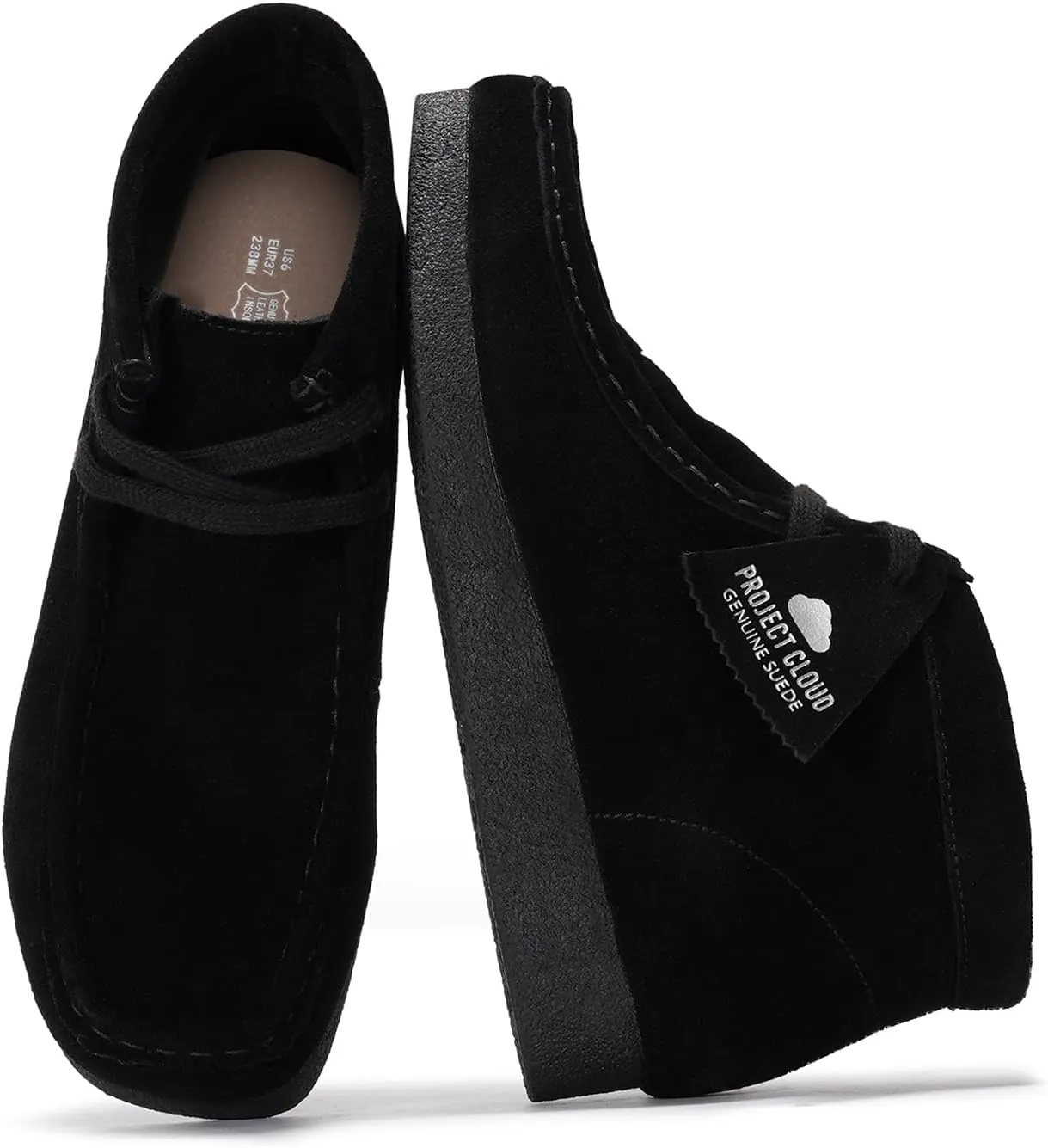 Project Cloud Ankle Boots for Women - 100% Genuine Suede Womens Shoes - Memory Foam Insole Chukka Boots - Water Resistant Fashion Shoes for Women 2025 (Wally Boot)