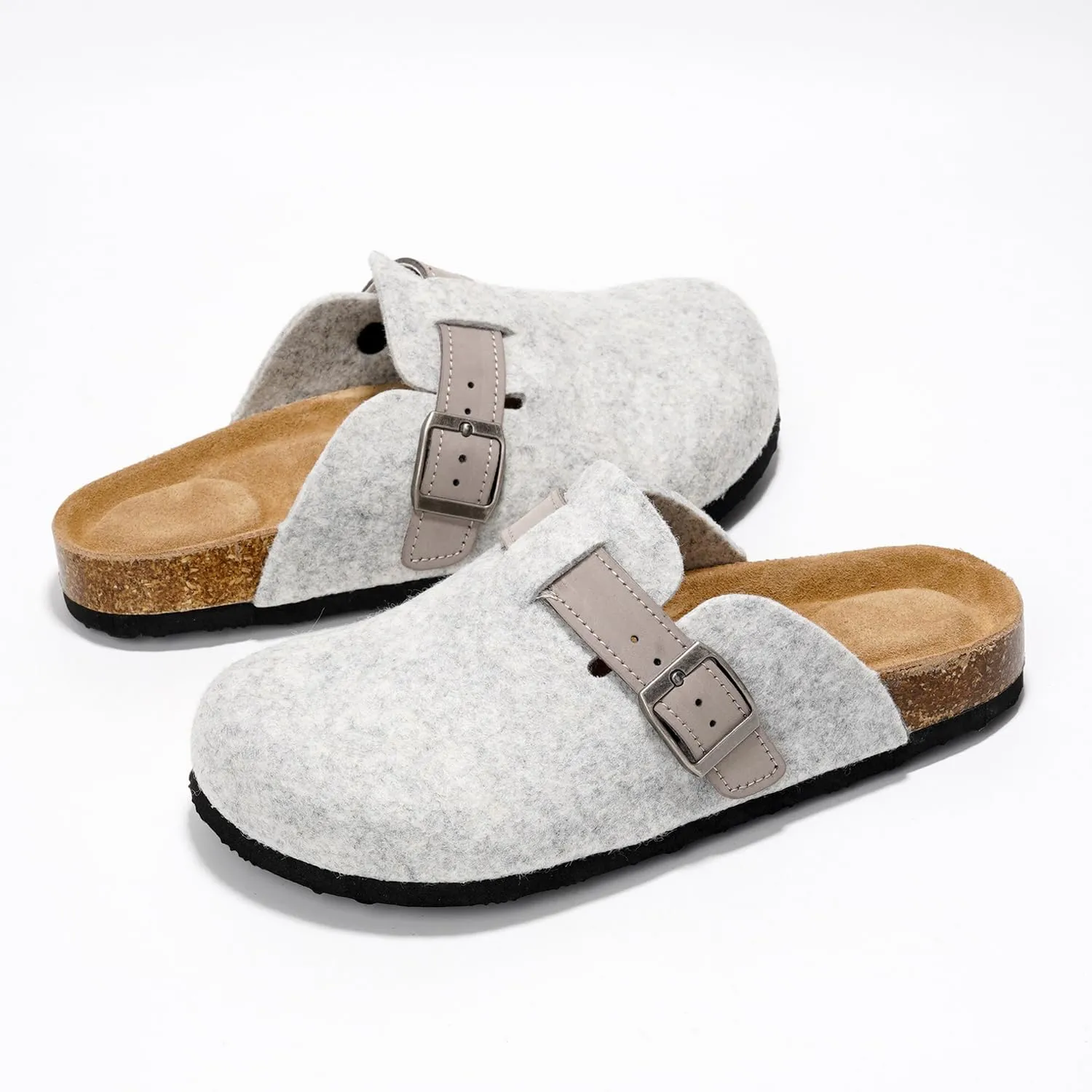 Project Cloud Genuine Leather Footbed Clogs for Women - Memory Foam Arch Support Slippers for Women - Trendy Slip-ons Women's Mules & Clogs Sandals (Benton)