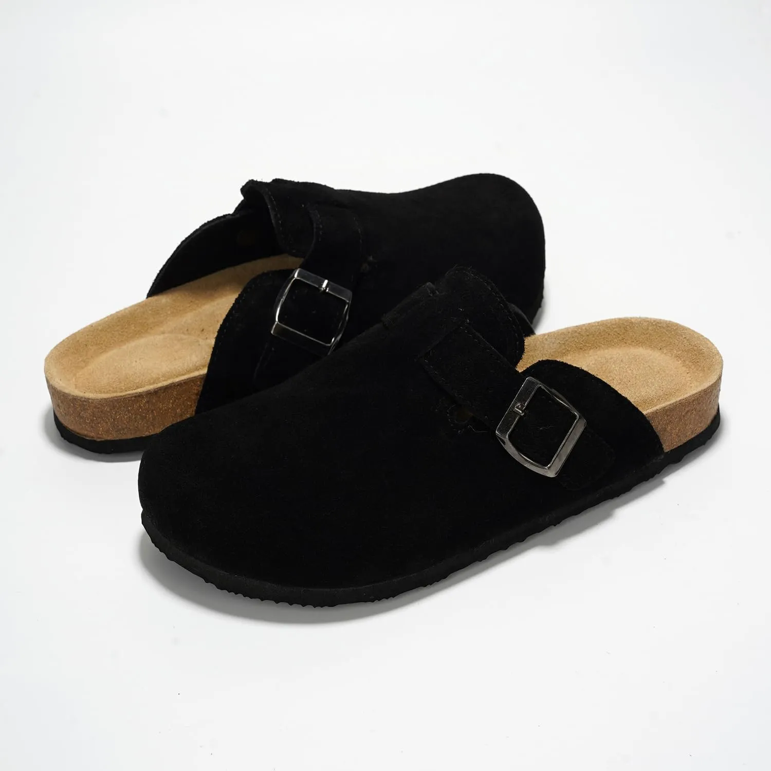 Project Cloud Genuine Leather Footbed Clogs for Women - Memory Foam Arch Support Slippers for Women - Trendy Slip-ons Women's Mules & Clogs Sandals (Benton)