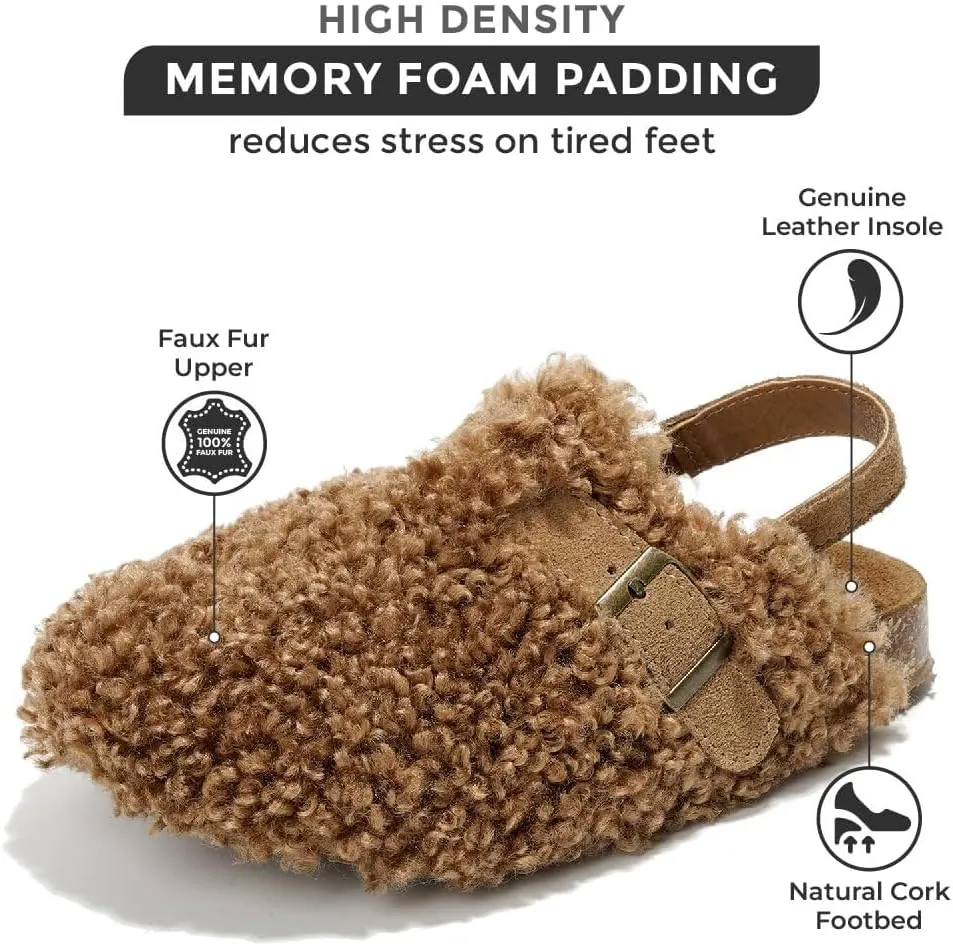 Project Cloud Mini Clogs for Kids - Memory Foam Unisex and Non-Slip Kids Clogs & Mules - Water Resistant Boys & Girls Sandals with Cork Footbed & Arch Support