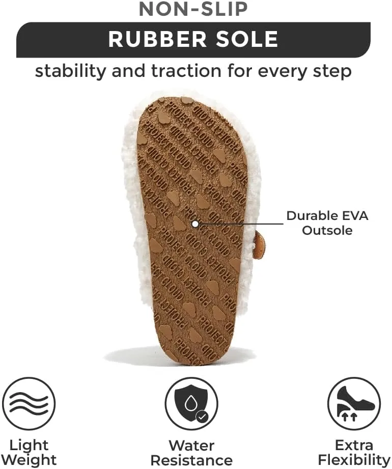 Project Cloud Mini Clogs for Kids - Memory Foam Unisex and Non-Slip Kids Clogs & Mules - Water Resistant Boys & Girls Sandals with Cork Footbed & Arch Support