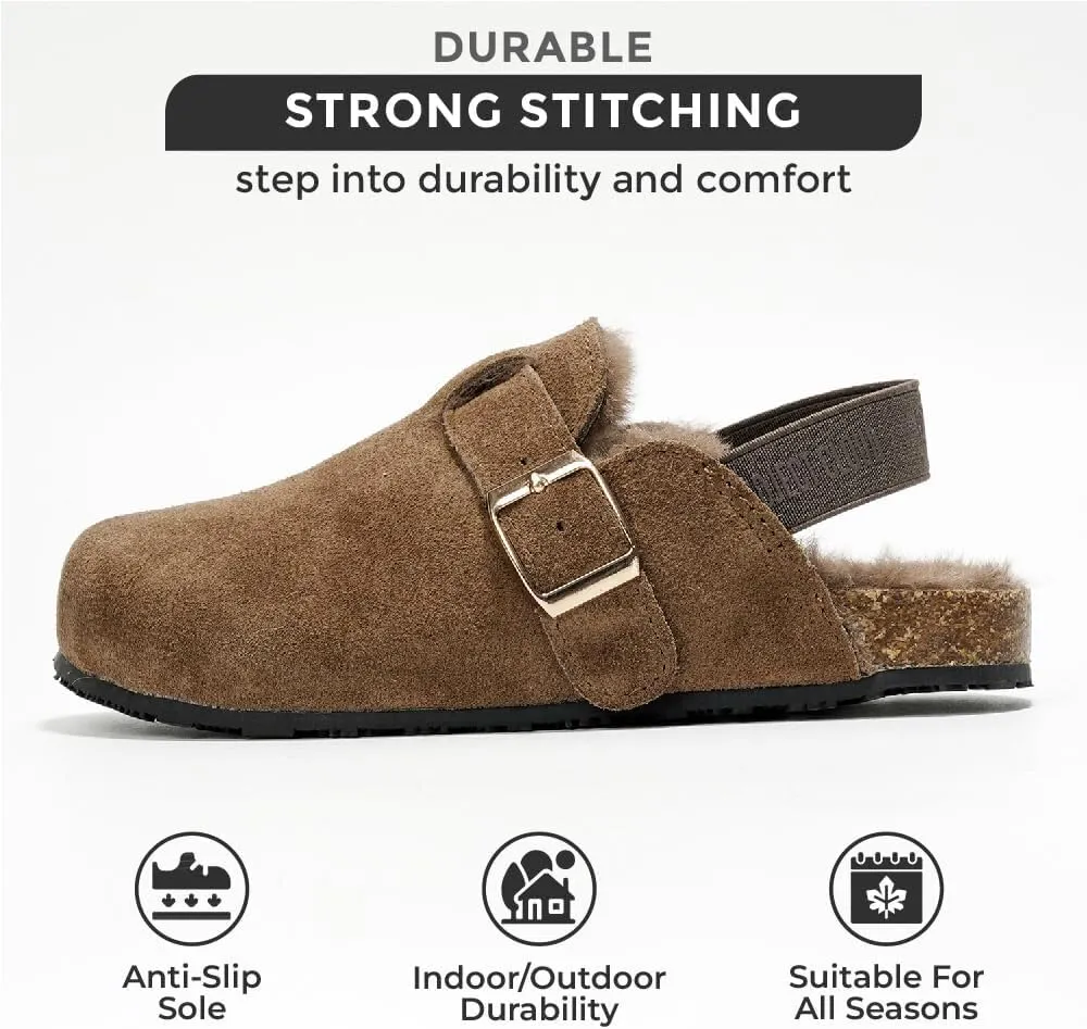 Project Cloud Mini Clogs for Kids - Memory Foam Unisex and Non-Slip Kids Clogs & Mules - Water Resistant Boys & Girls Sandals with Cork Footbed & Arch Support