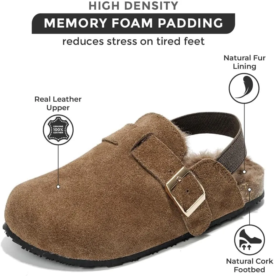 Project Cloud Mini Clogs for Kids - Memory Foam Unisex and Non-Slip Kids Clogs & Mules - Water Resistant Boys & Girls Sandals with Cork Footbed & Arch Support