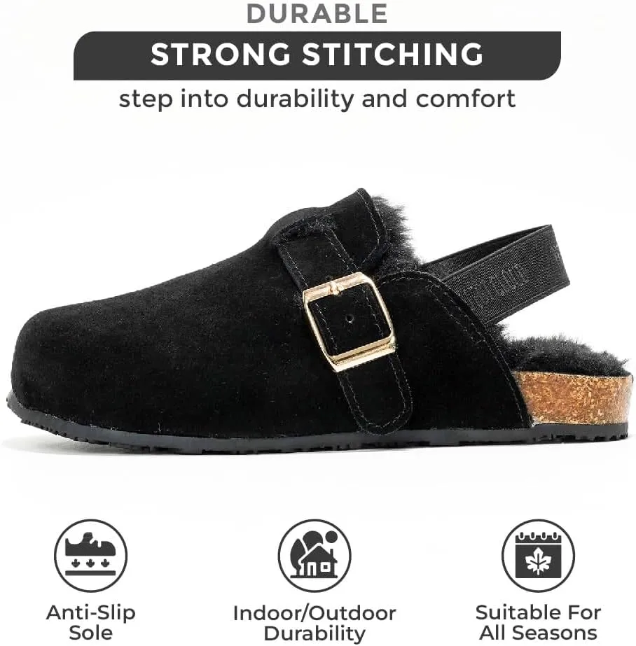Project Cloud Mini Clogs for Kids - Memory Foam Unisex and Non-Slip Kids Clogs & Mules - Water Resistant Boys & Girls Sandals with Cork Footbed & Arch Support