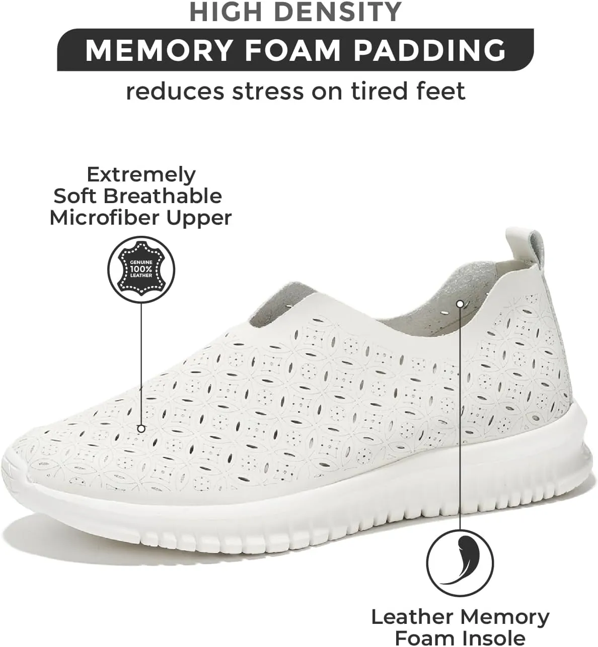 Project Cloud Platform Sneakers for Women Footwear - Memory Foam Comfortable Loafers for Women Shoes - Lightweight and Non-Slip Shoes Slip on Sneakers (Orchid)