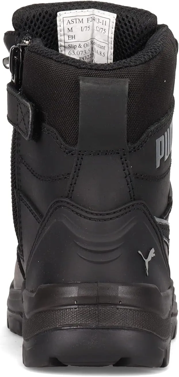 PUMA Men's Conquest Waterproof Composite Toe Eh Zip Industrial Shoe