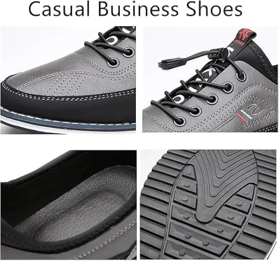 Rayootd Men's Orthopedic Oxford Loafers, Comfortable Business Casual Walking Shoes, Black, Size 6.5-17