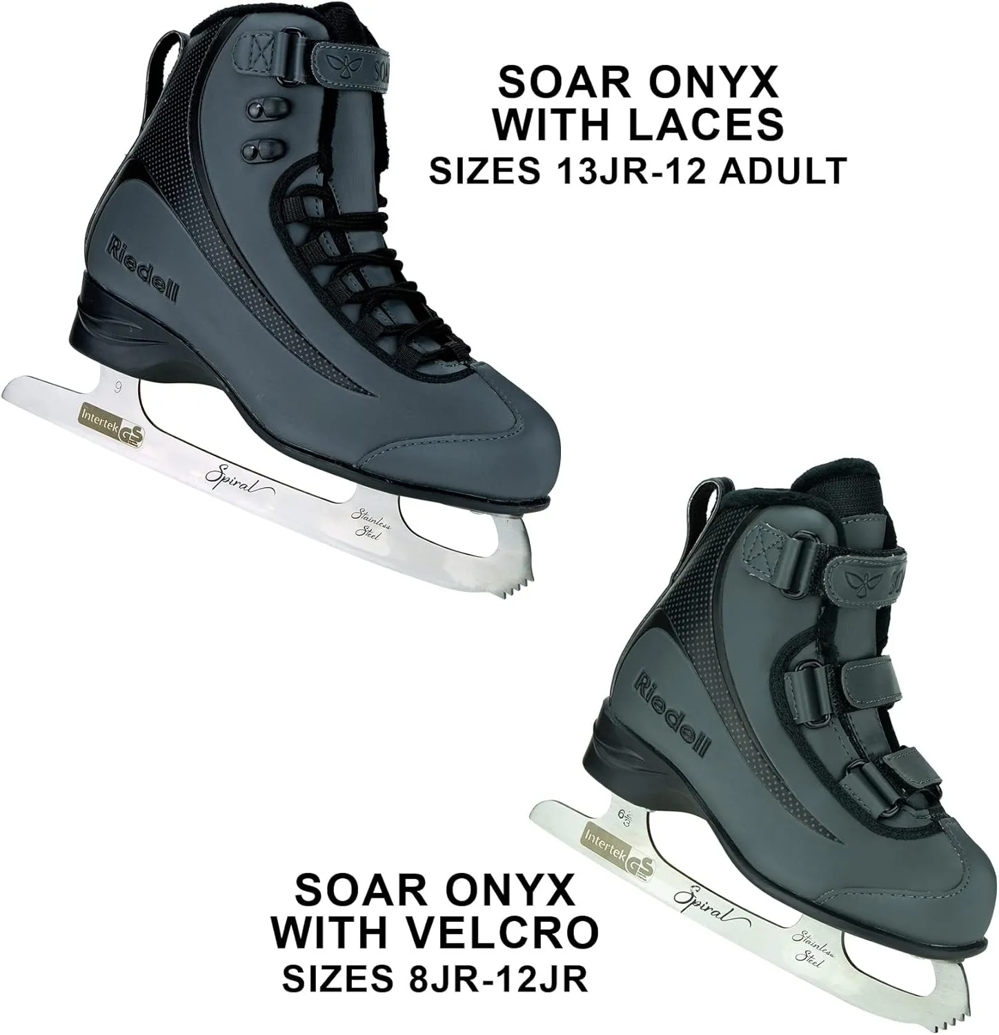 Riedell Skates - Soar Youth Ice Skates - Recreational Soft Beginner Kids Figure Ice Skates
