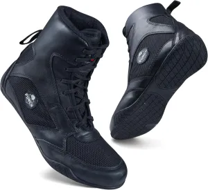 Rightpunch Breathable Boxing Shoes for Men, Women, and Youth | Non-Slip Lightweight Training Boxing Shoes with Rubber Sole