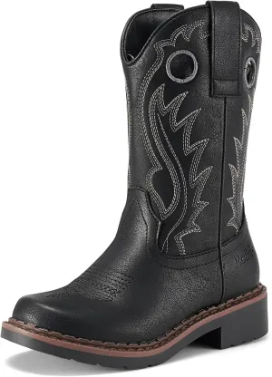 Rollda Boys Cowboy Boots Kids Western Boots Square Toe Girls Cowgirl Boots for Toddler/Little Kid/Big Kid