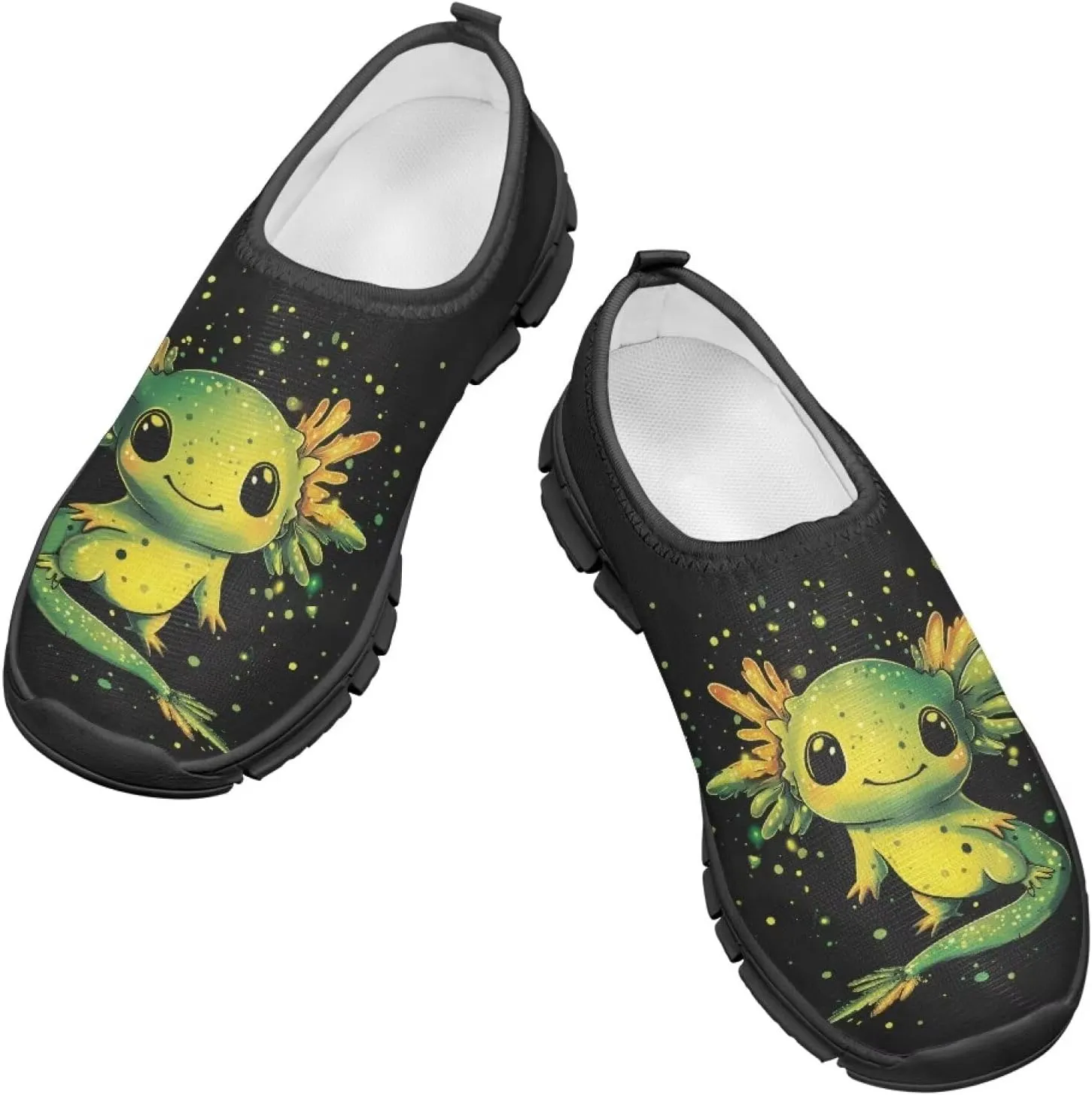 Running Shoes Boys Girls Slip On Sneakers Breathable Mesh Casual Walking Shoes Loafers Non Slip Sports Shoe Black Sole Size 11-15
