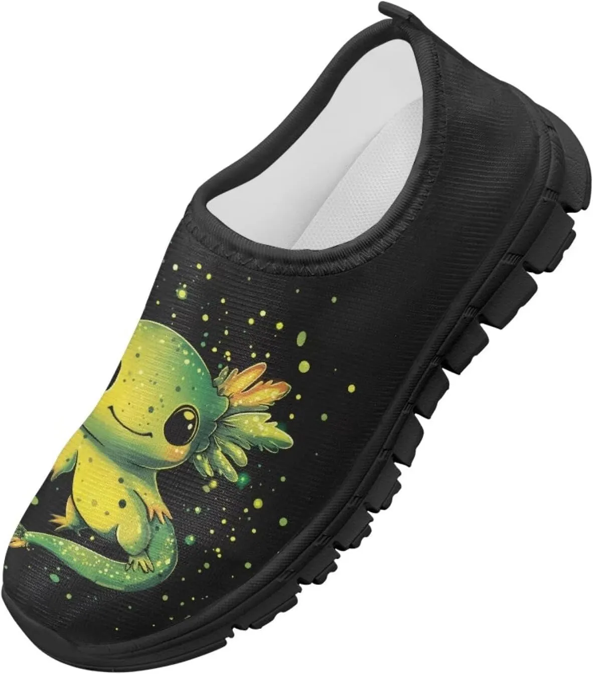 Running Shoes Boys Girls Slip On Sneakers Breathable Mesh Casual Walking Shoes Loafers Non Slip Sports Shoe Black Sole Size 11-15