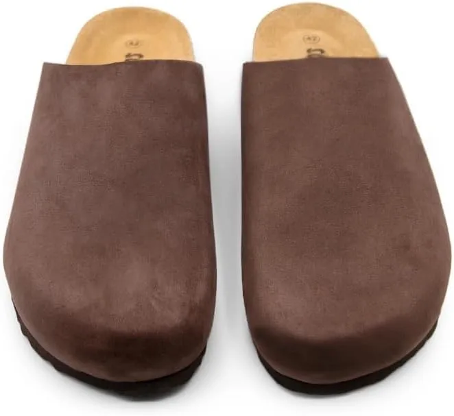 Sandgrens Handmade Unisex Cork Mules | European Top Grain Leather Sandals with Soft Suede Cushioned Footbed and EVA Rubber Sole | Bilbao