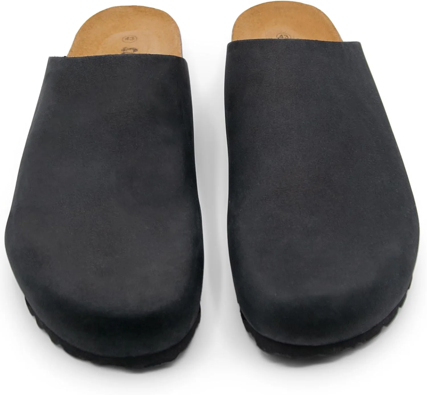 Sandgrens Handmade Unisex Cork Mules | European Top Grain Leather Sandals with Soft Suede Cushioned Footbed and EVA Rubber Sole | Bilbao