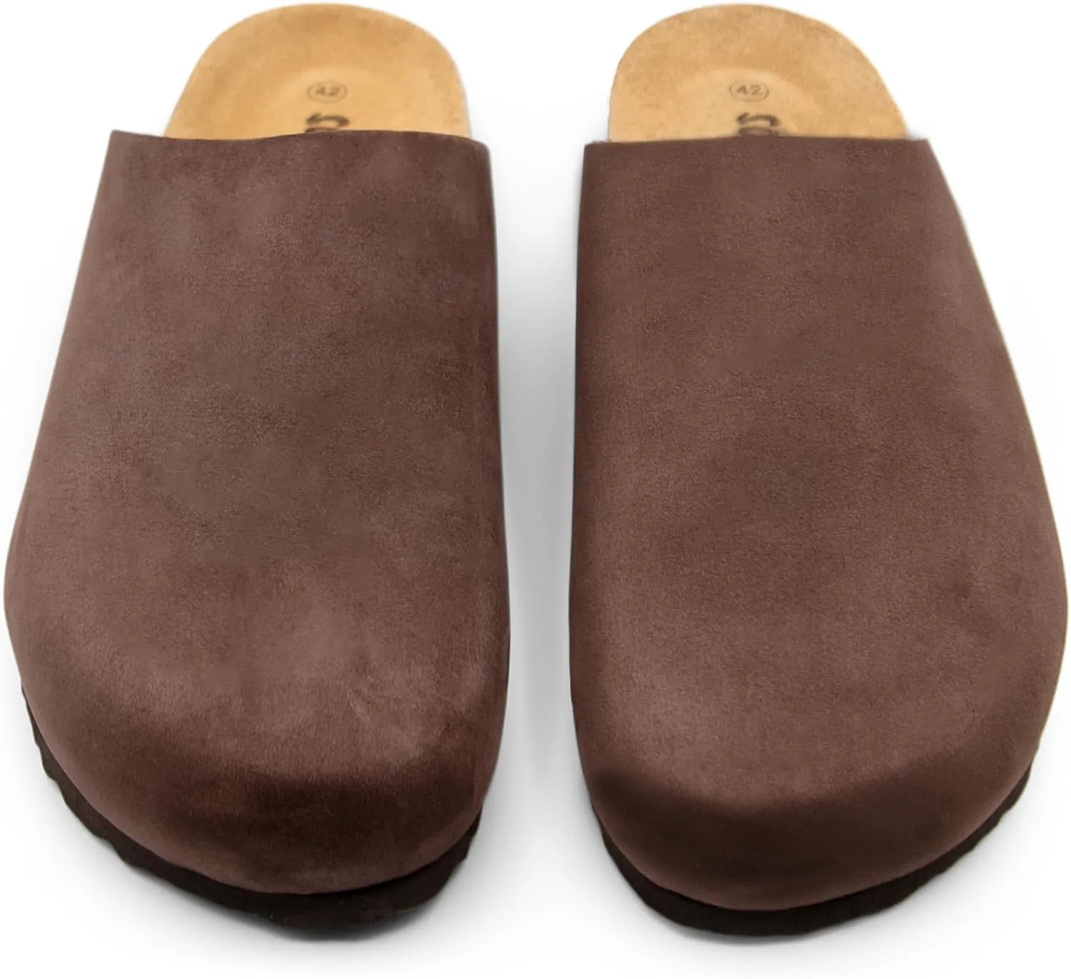 Sandgrens Handmade Unisex Cork Mules | European Top Grain Leather Sandals with Soft Suede Cushioned Footbed and EVA Rubber Sole | Bilbao