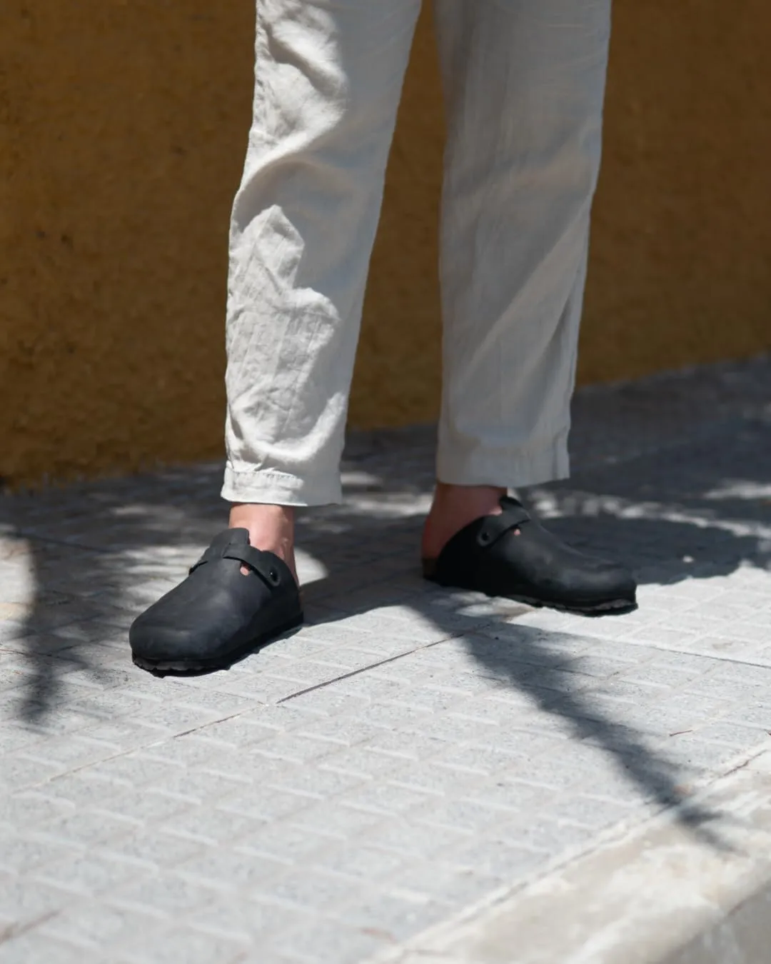 Sandgrens Handmade Unisex Cork Mules | European Top Grain Leather Sandals with Soft Suede Cushioned Footbed and EVA Rubber Sole | Toledo