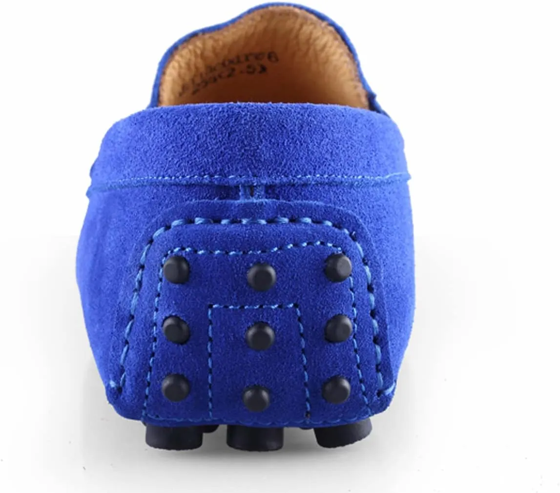 Santimon Mens Driving Penny Loafers Suede Leather Comfortable Casual Slip On Shoes Moccasins