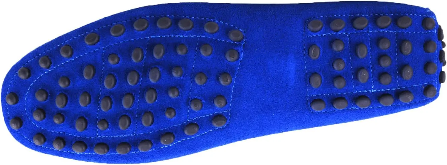 Santimon Mens Driving Penny Loafers Suede Leather Comfortable Casual Slip On Shoes Moccasins
