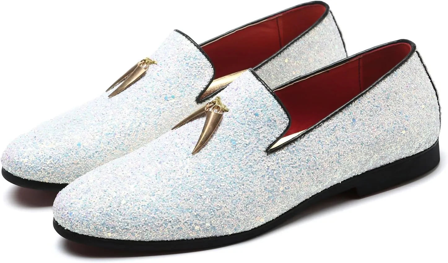 Santimon Mens Loafers Dress Shoes Slip On Driving Shoes Tuxedo Suit Shoes