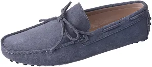 Santimon Mens Penny Loafers Classic Suede Leather Moccasins Casual Slip On Driving Prom Shoes