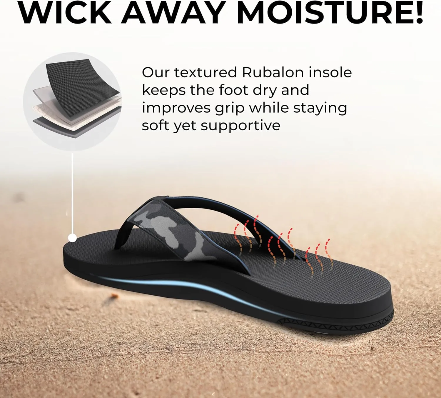 Scott Hawaii Men's Manoa Sandal | All Terrain Tread Outsole | Molded Arch With Heel Cup | Neoprene Lined Strap For All Day Comfort | Hiking Flip Flop