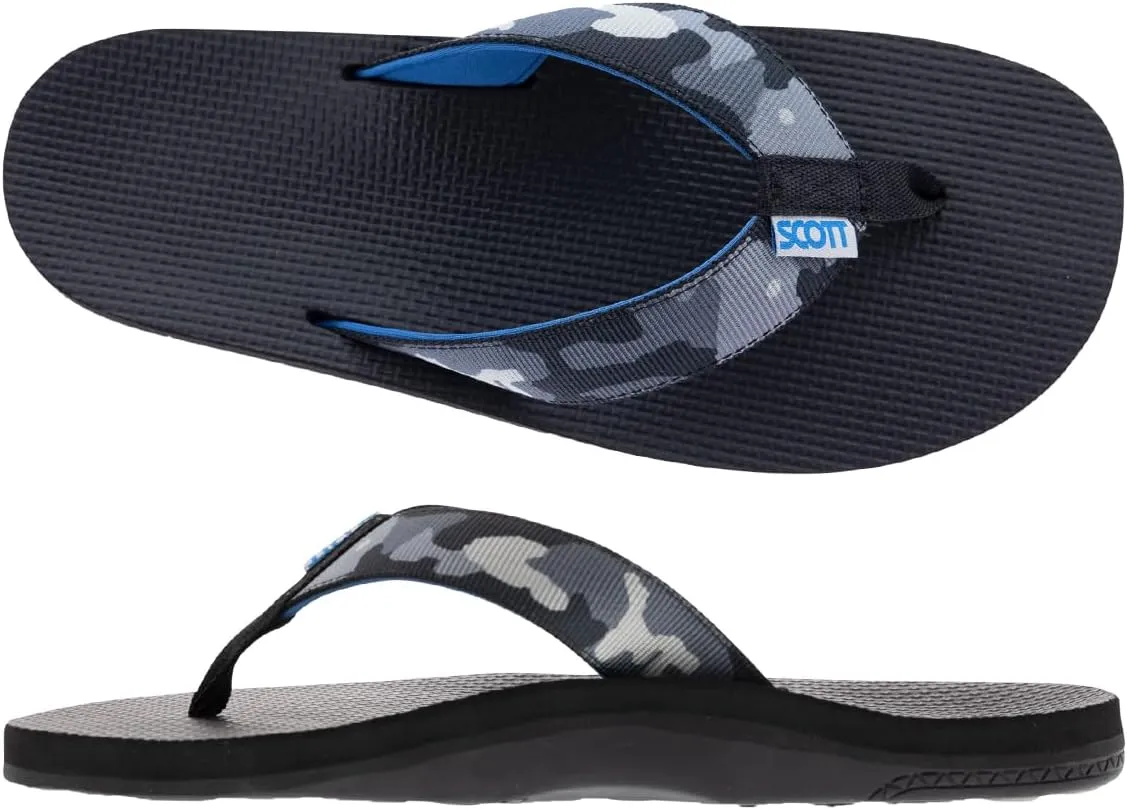 Scott Hawaii Men's Manoa Sandal | All Terrain Tread Outsole | Molded Arch With Heel Cup | Neoprene Lined Strap For All Day Comfort | Hiking Flip Flop