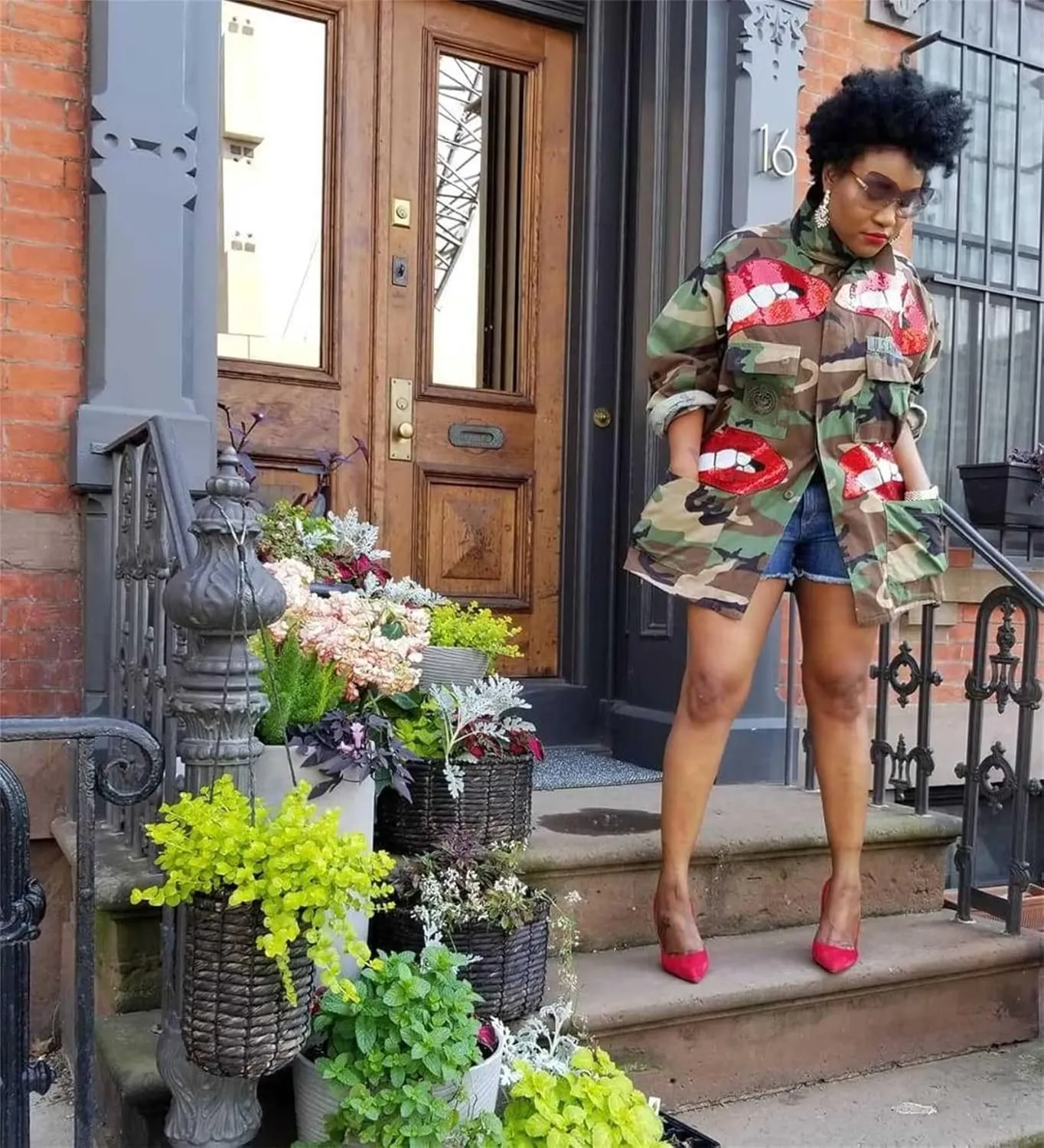Sexy Camouflage Jacket for Women Army Fatigue Long Cargo Jackets Trench Coat Plus Size