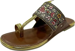 Shoe Bazar Ethnic Slippers For Women Slip Ons Grey Kolhapuri Chappals