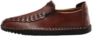 Shoes Men's Retro Slip-on Loafers Fashionable Low-top Round-Toe Oxford Shoes Men Comfortable Breathable Casual Shoes for Travel Driving Shopping