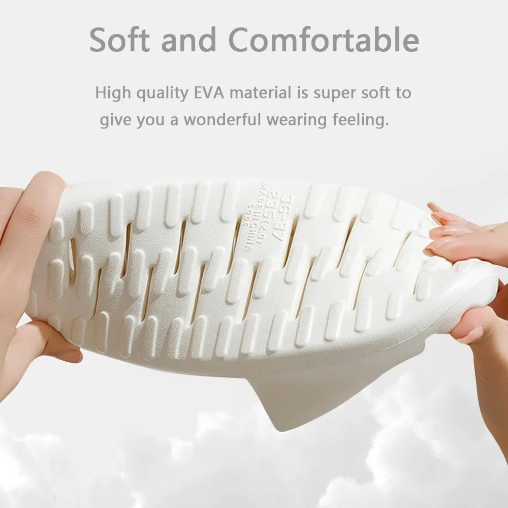 Shower Cloud Slippers for Women and Men Banthroom Drain Hole Slides Non-slip Quick Dry Thick Sole Comfy House Sandals
